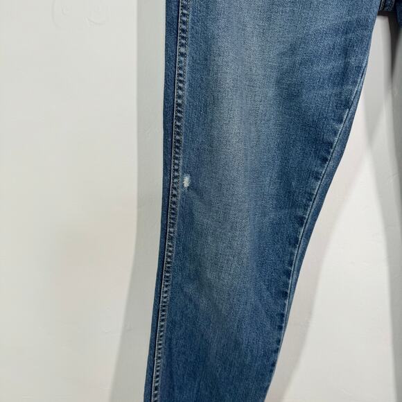 McGuire Denim Lido Jeans Blue Distressed Step Hem Ankle Mid Rise Boho Size 26 - Picture 5 of 14